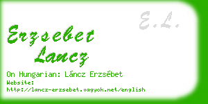 erzsebet lancz business card